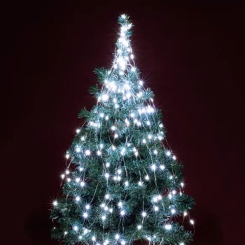   Karácsonyi Led fényfűzér köteg 10 szálból, 200Led 1,9m IP44 hideg fehér 