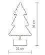LED karácsonyfa, fehér, beltéri, elemes, 21x39cm KÉSZLET EREJÉIG KAPHATÓ!