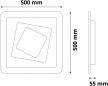 Avide Porter Mennyezeti design led lámpa távirányítóval 160W 1120Lm 3000-6400K