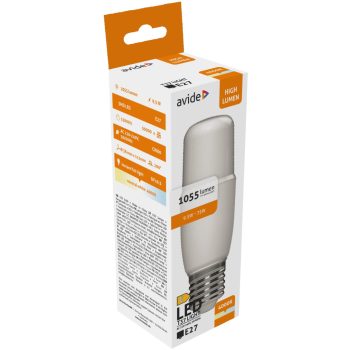 Avide stick LED izzó E27 9,5W 1055Lm  hideg 220° 4000K
