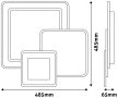 Avide Sophie  Mennyezeti design led lámpa távirányítóval 93W 7440Lm 3000-6400K