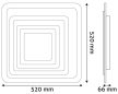 Avide Nansy  Mennyezeti design led lámpa távirányítóval 82W 6490Lm 3000-6400K