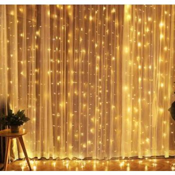   Karácsonyi Led fényfüggöny micro leddel 400led 2x2m IP44 meleg fehér