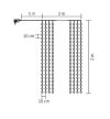 Karácsonyi Led fényfüggöny micro leddel 400led 2x2m IP44 meleg fehér