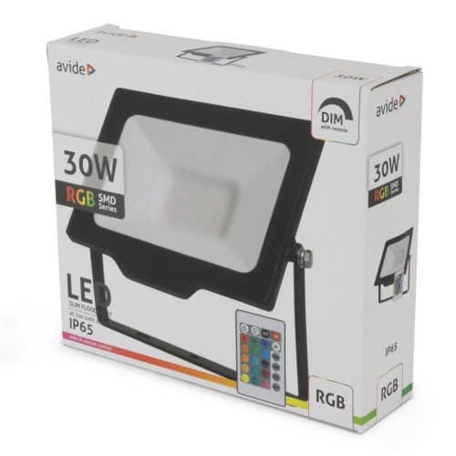 Avide RGB led reflektor  IR távirányítóval  30W IP65