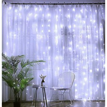   Karácsonyi Led fényfüggöny micro leddel 400led 2x2m IP44 hideg fehér 