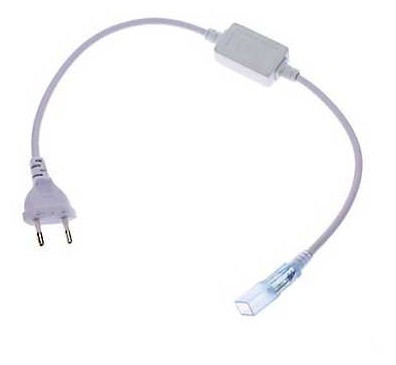 Avide dugvillás hálózati kábel egyszínű LED tömlőhöz, SMD3528 220V IP65 