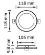 Avide 6W Beépíthető kör led panel CCT 420Lm IP44