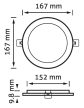 Avide 12W Beépíthető kör led panel CCT 950Lm IP44