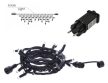 Karácsonyi led jégcsapfűzér adapterrel, sorolható, 360led 8m IP44 hideg fehér 