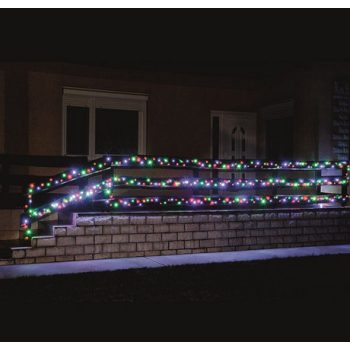   Karácsonyi Led fényfüzér, 200led 14m IP44 színes állófényű KÉSZLET EREJÉIG KAPHATÓ!