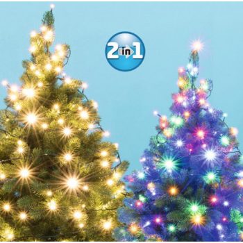   Karácsonyi LED fényfűzér 100led  7m IP44  dualcolor  KÉSZLET EREJÉIG KAPHATÓ!