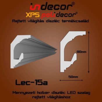 Rejtett világítás díszléc Léc-15A
